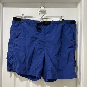 Vintage Royal Blue Men's Nylon Shorts size 38